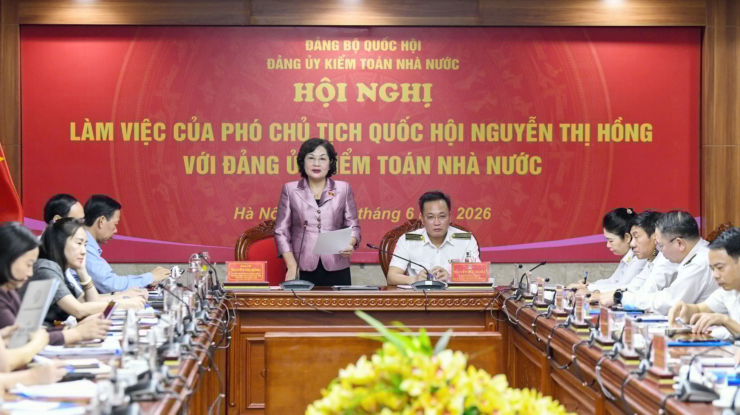 Phó Chủ tịch Quốc hội Nguyễn Thị Hồng làm việc với Đảng ủy Kiểm toán Nhà nước