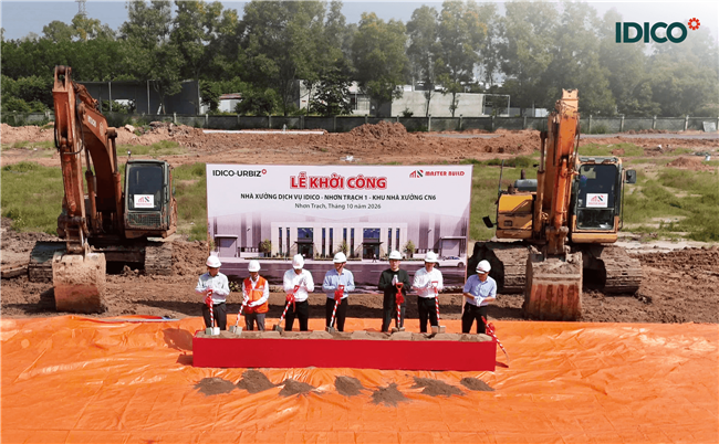 KHỞI CÔNG DỰ ÁN NHÀ XƯỞNG DỊCH VỤ TẠI KHU CÔNG NGHIỆP IDICO NHƠN TRẠCH 1