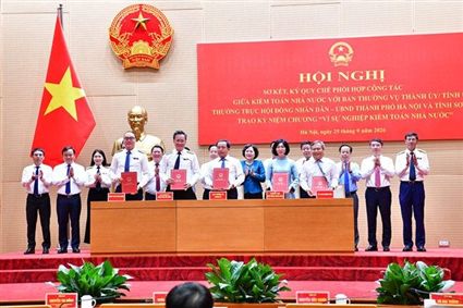 State Audit of Vietnam signs Regulations on coordination with Hanoi City and Son La