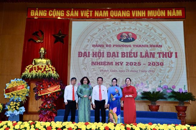 Chủ tịch Nguyễn Phú Hà tham dự Đại hội đại biểu Đảng bộ phường Thanh Xuân lần thứ I, nhiệm kỳ 2025-2030